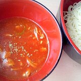 ツナとトマトのイタリアン風温かい素麺つゆ